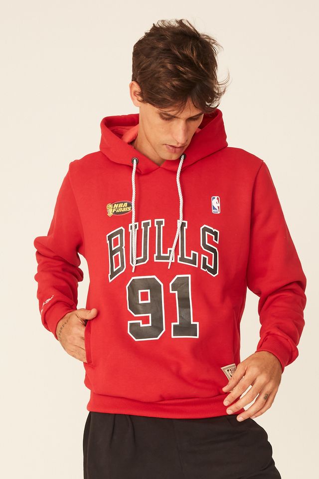 Moletom-Mitchell---Ness-Fechado-Com-Capuz-Chicago-Bulls-Dennis-Rodman-Vermelho Moletom-Mitchell---Ness-Fechado-Com-Capuz-Chicago-Bulls-Dennis-Rodman-Vermelho