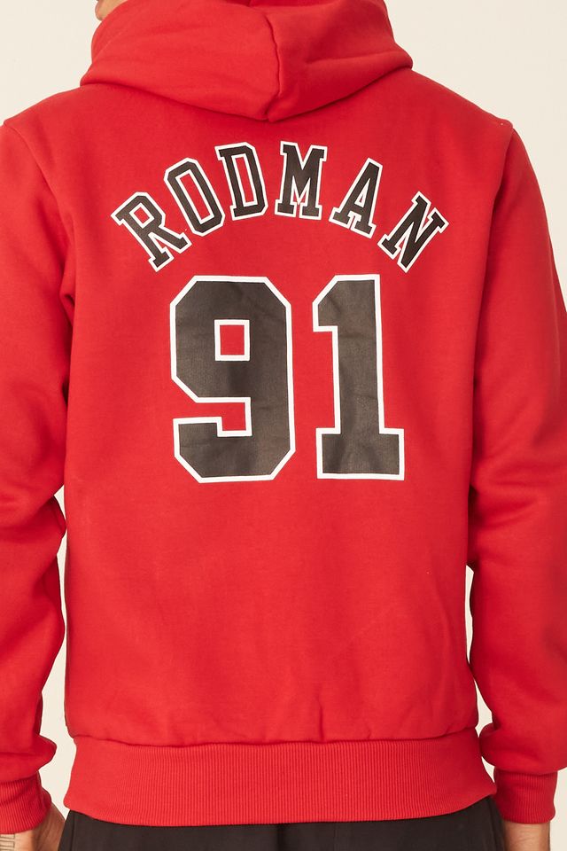 Moletom-Mitchell---Ness-Fechado-Com-Capuz-Chicago-Bulls-Dennis-Rodman-Vermelho