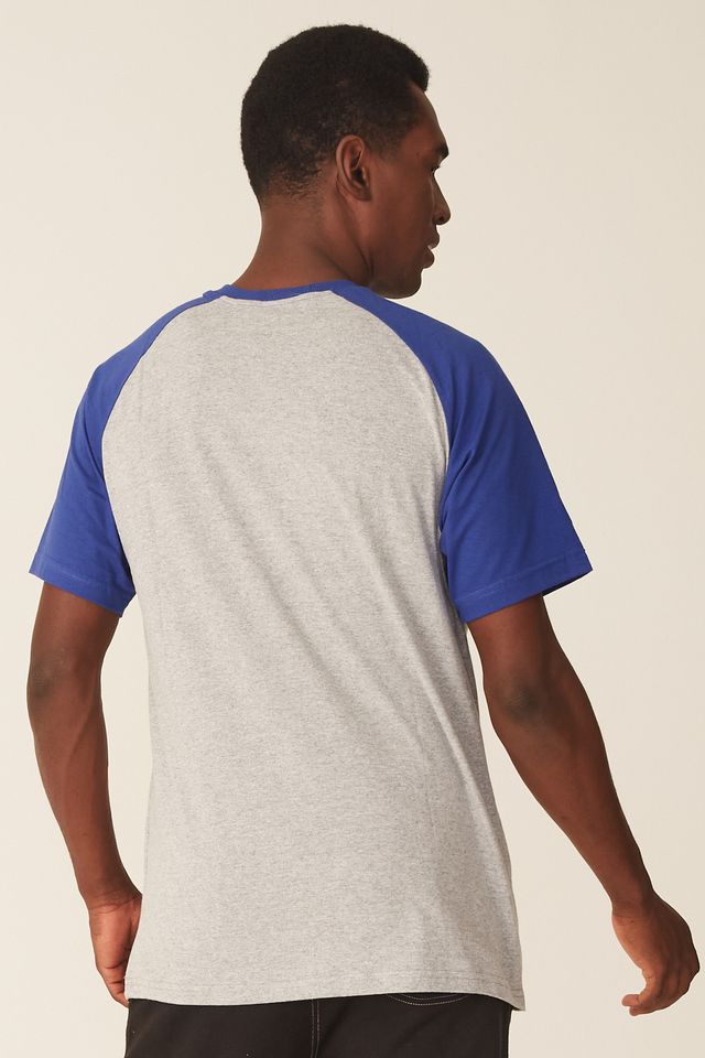 Camiseta-NBA-Raglan-Estampada-New-York-Knicks-Casual-Cinza-Mescla