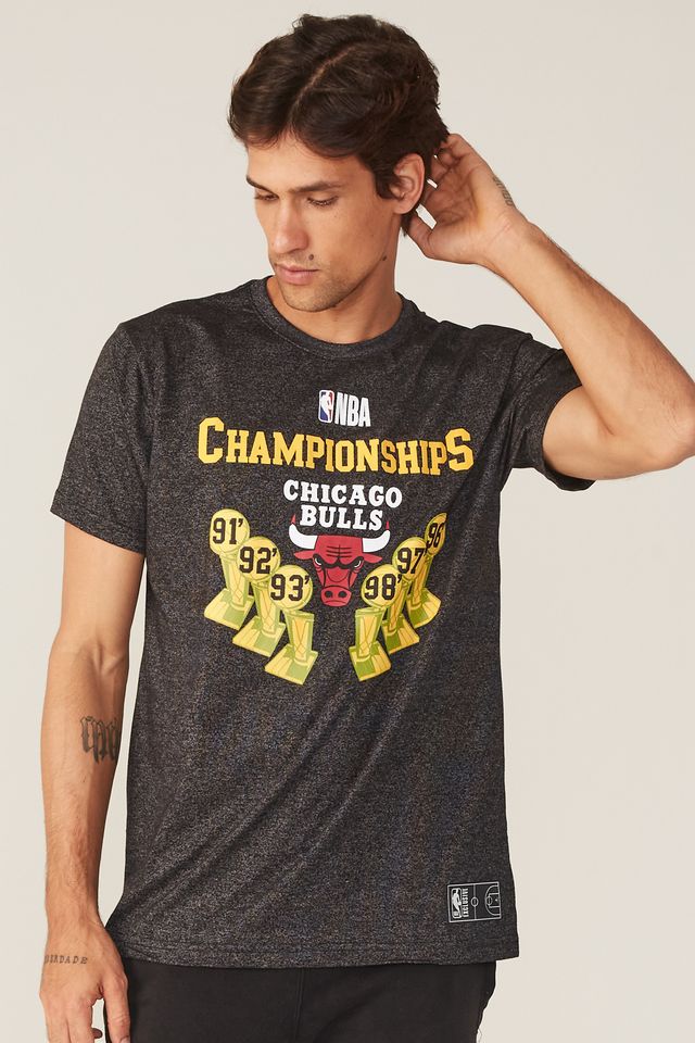 Camiseta-NBA-Especial-Champion-Chicago-Bulls-Casual-Preta