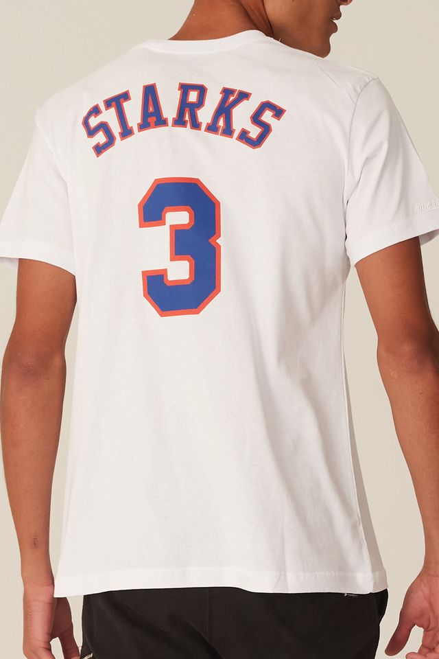 Camiseta-Mitchell---Ness-Estampada-New-York-Knicks-John-Starks-Branca