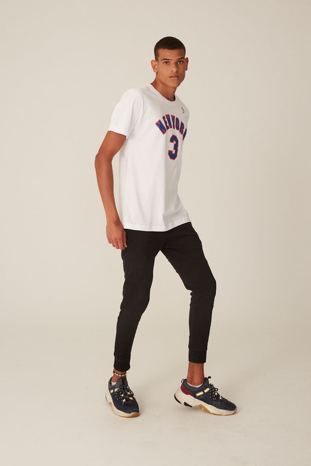 Camiseta-Mitchell---Ness-Estampada-New-York-Knicks-John-Starks-Branca