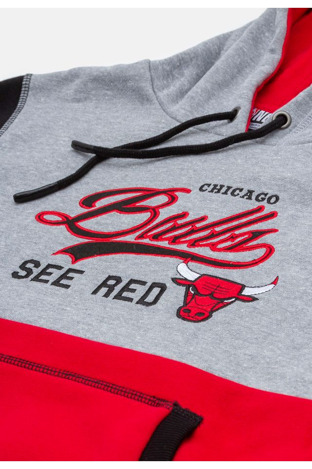 Moletom-NBA-Infantil-Fechado-om-Capuz-Chicago-Bulls-Cinza