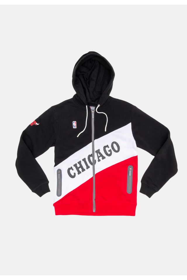 Moletom-NBA-Juvenil-Aberto-Com-Capuz-Chicago-Bulls-Preto