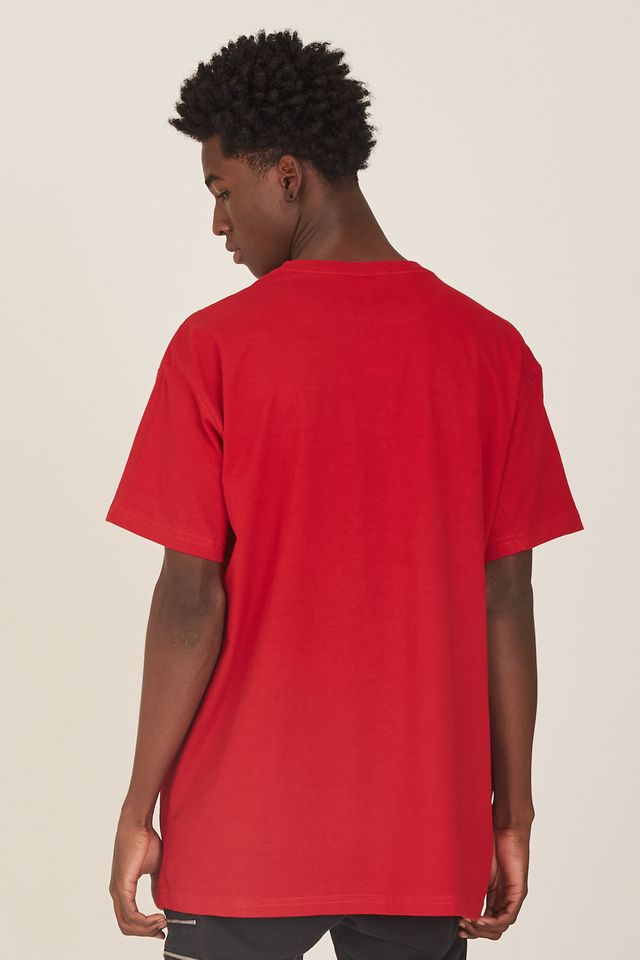 Camiseta-NBA-Plus-Size-Estampada-Chicago-Bulls-Casual-Vermelha