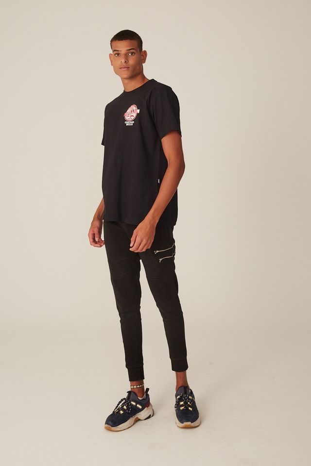 Camiseta-NBA-Estampada-Chicago-Bulls-Casual-Preta