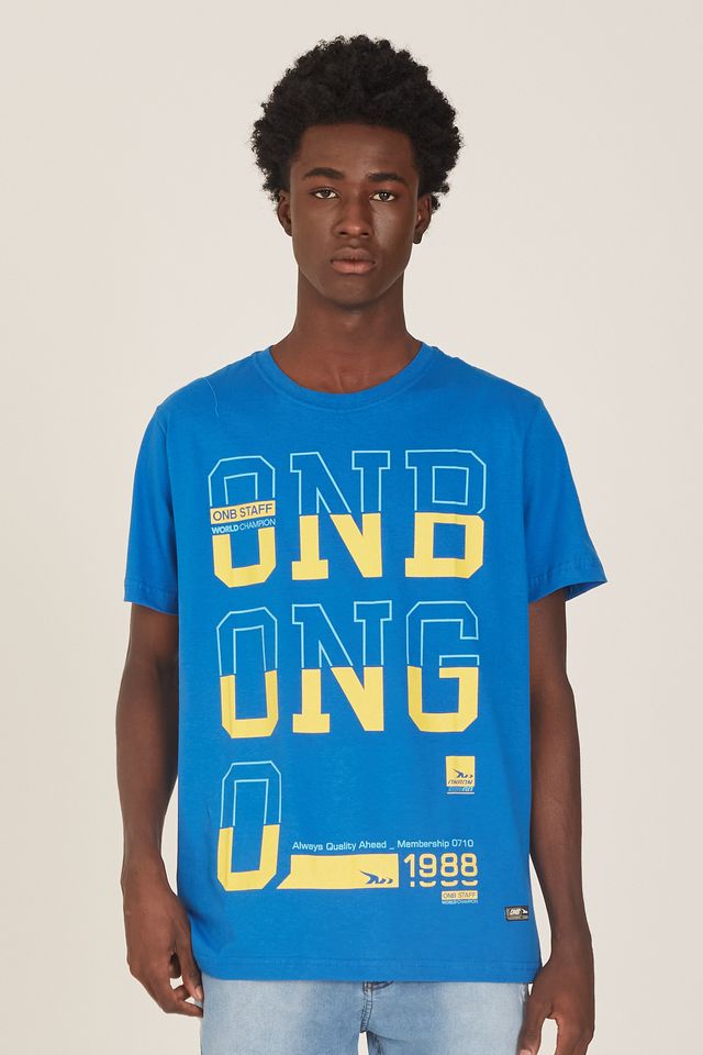 Camiseta-Onbongo-Estampada-Azul
