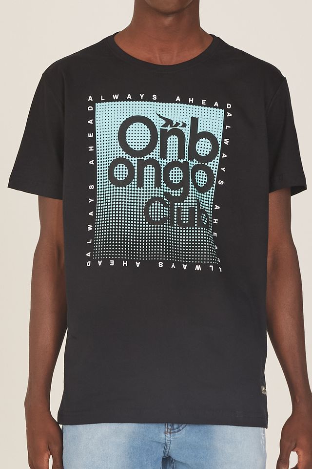 Camiseta-Onbongo-Estampada-Preta