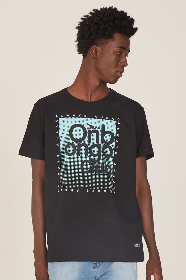 Camiseta-Onbongo-Estampada-Preta