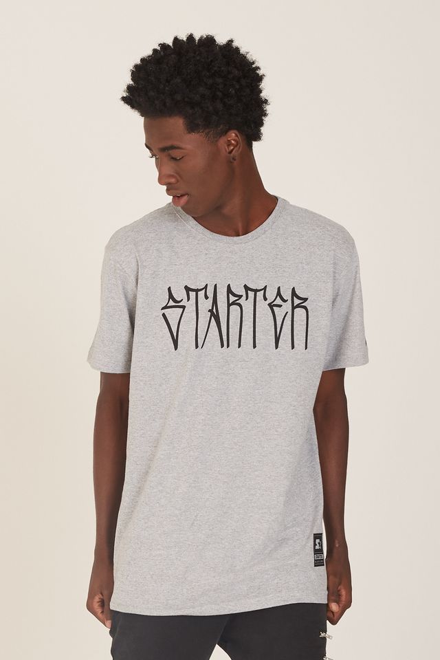Camiseta-Starter-Estampada-Cinza-Mescla