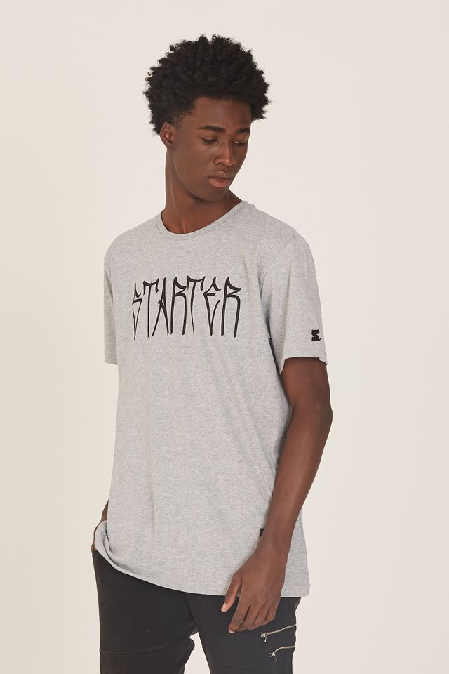 Camiseta-Starter-Estampada-Cinza-Mescla