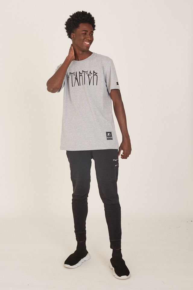 Camiseta-Starter-Estampada-Cinza-Mescla