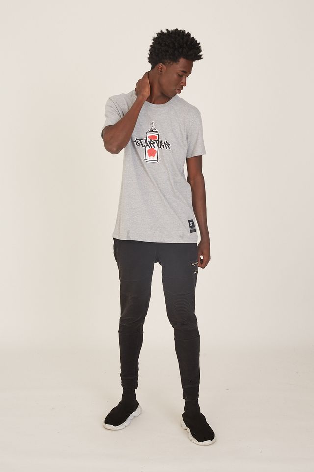 Camiseta-Starter-Estampada-Cinza-Mescla