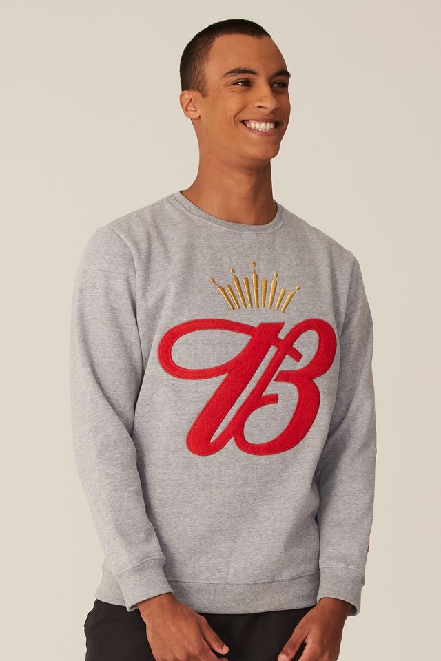 Moletom-Starter-Collab-Budweiser-Gray