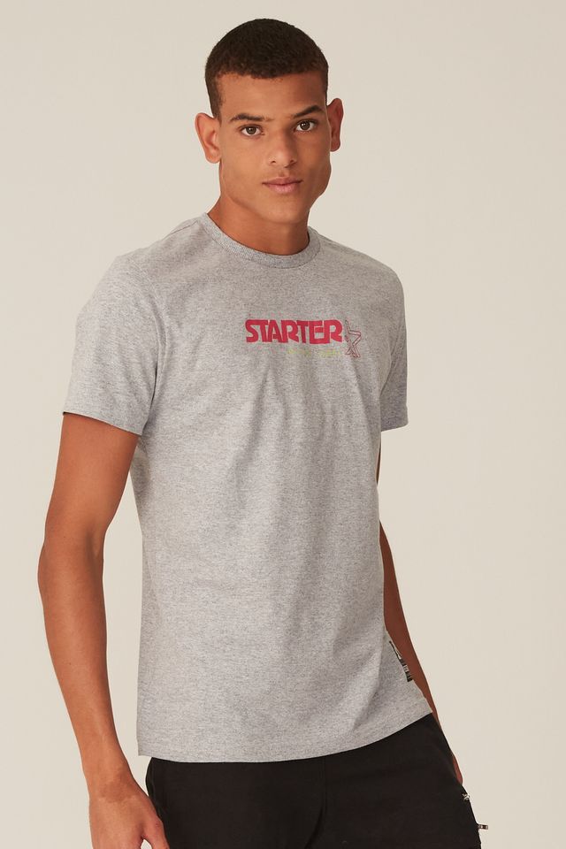 Camiseta-Starter-Estampada-Cinza-Mescla
