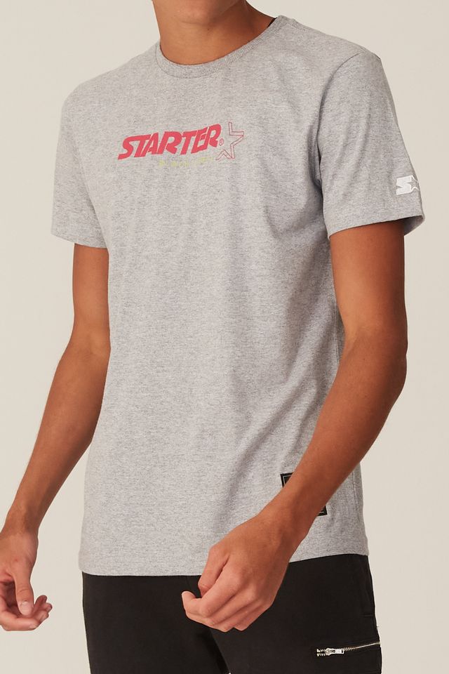 Camiseta-Starter-Estampada-Cinza-Mescla