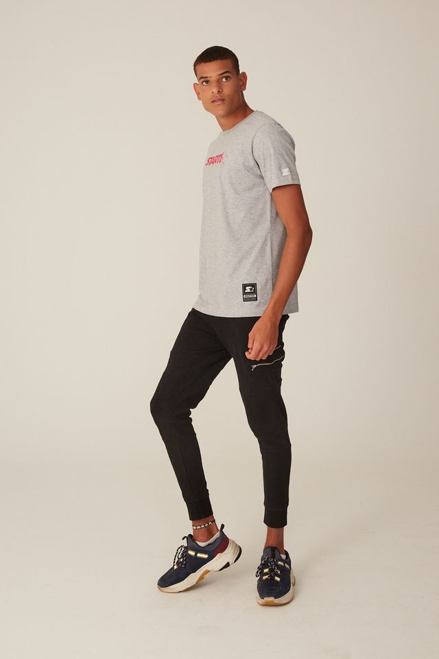 Camiseta-Starter-Estampada-Cinza-Mescla
