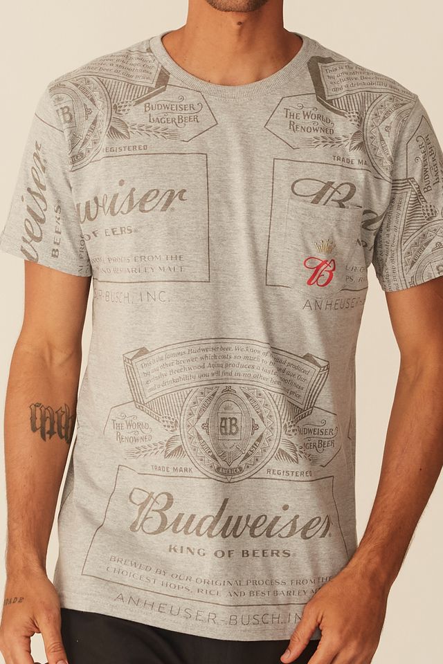 Camiseta-Starter-Collab-Budweiser-Gray Camiseta-Starter-Collab-Budweiser-Gray