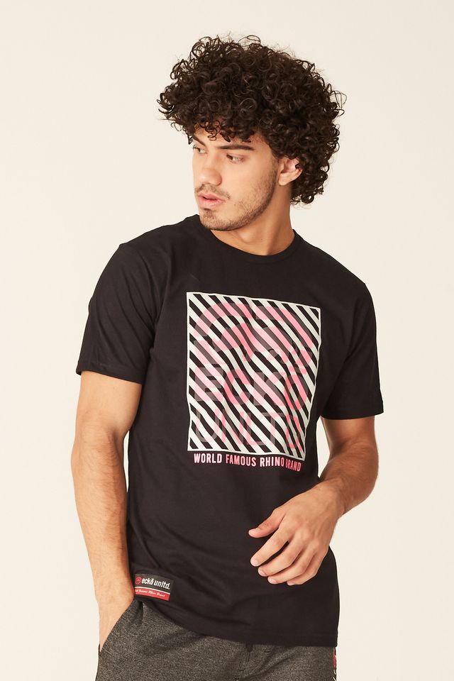 Camiseta-Ecko-Estampada-Preta