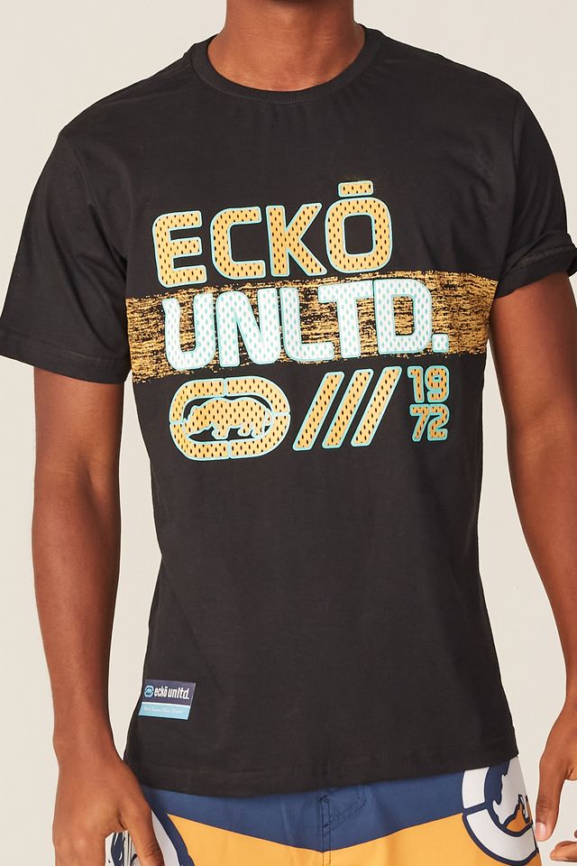 Camiseta-Ecko-Estampada-Preta