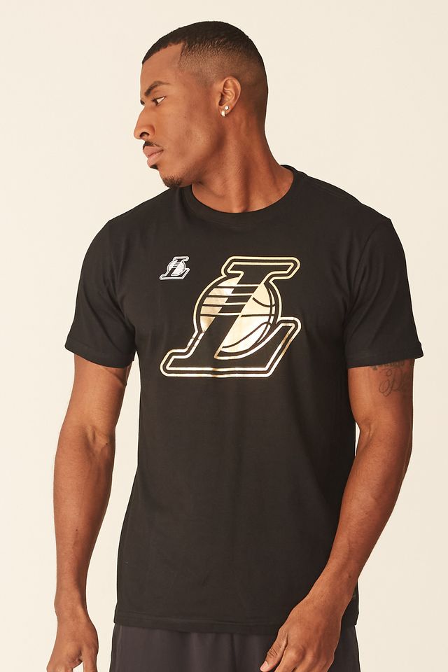 Camiseta-NBA-Especial-Los-Angeles-Lakers-Casual-Preta