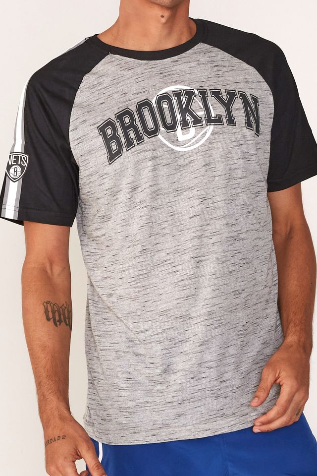 Camiseta-NBA-Especial-Brooklyn-Nets-Casual-Cinza