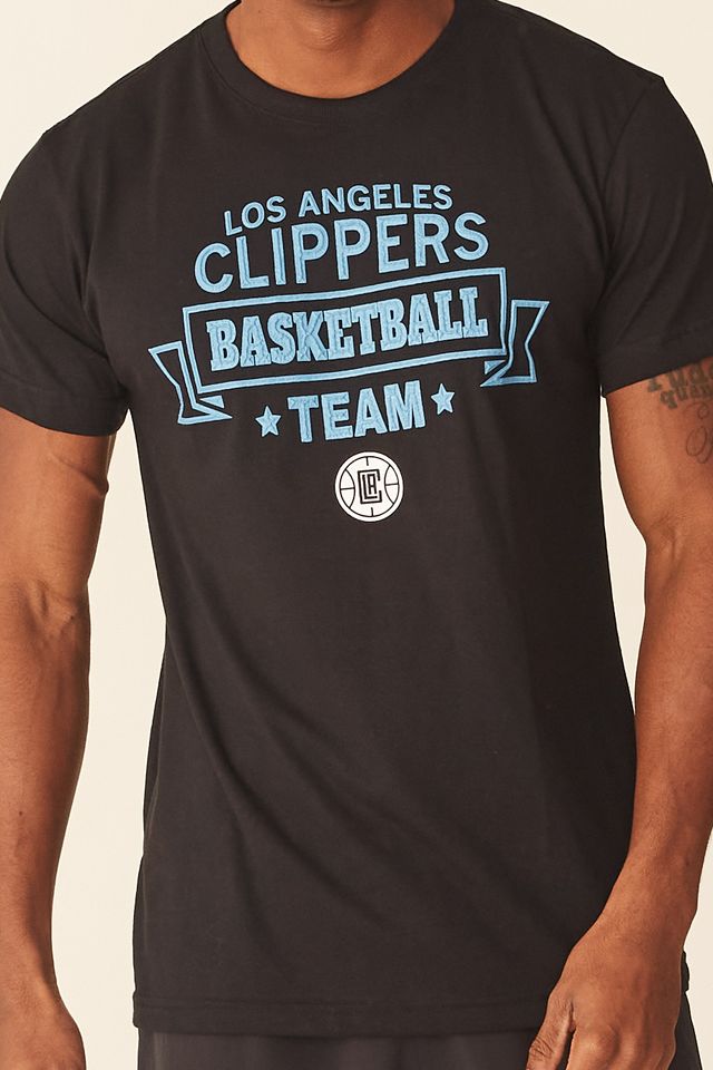 Camiseta-NBA-Estampada-Los-Angeles-Clippers-Casual-Preta