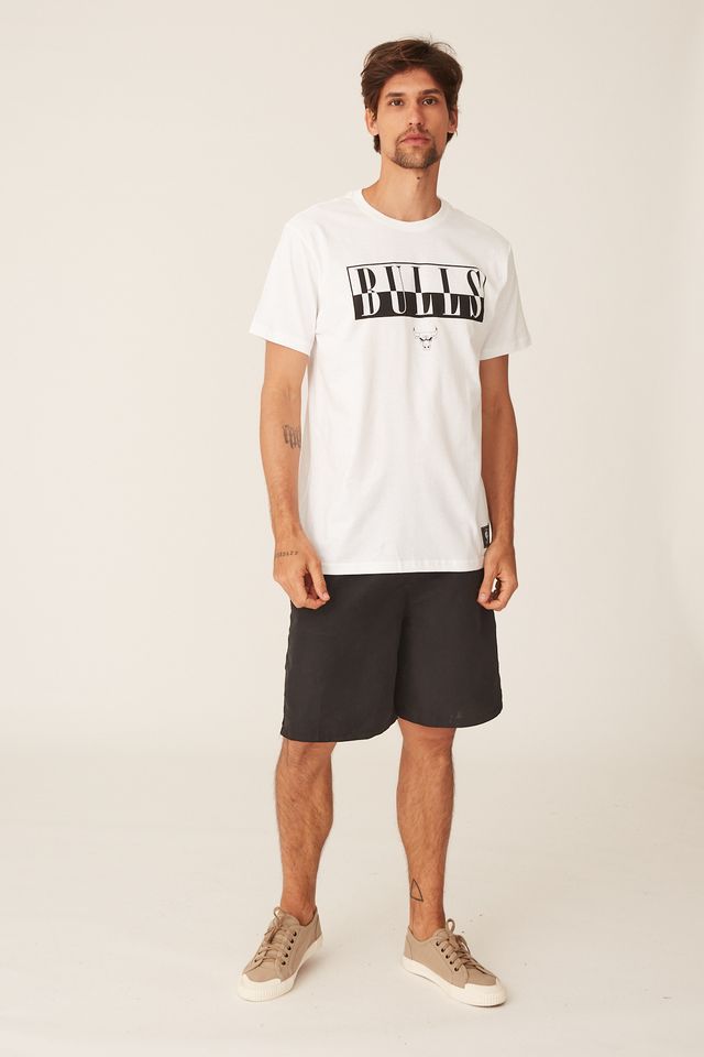 Camiseta-NBA-Estampada-Chicago-Bulls-Casual-Off-White