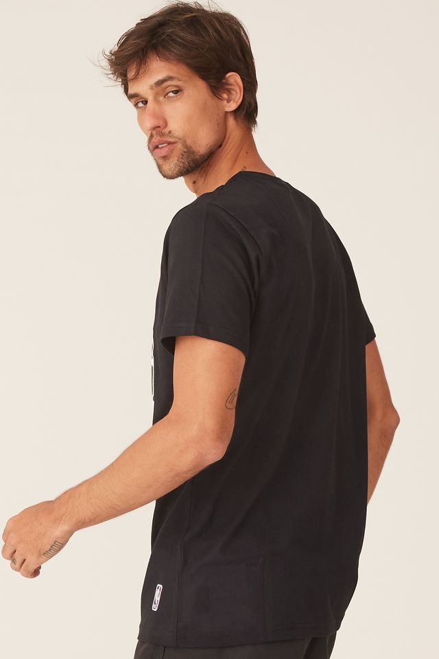 Camiseta-NBA-Estampada-Miami-Heat-Casual-Preta