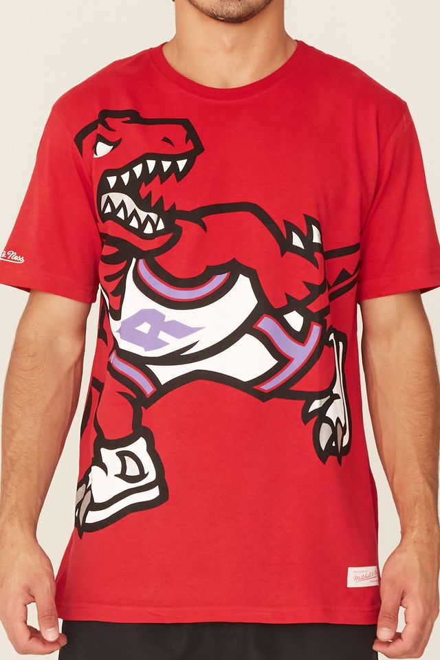 Camiseta-Mitchell---Ness-Estampada-Toronto-Raptors-Vermelha