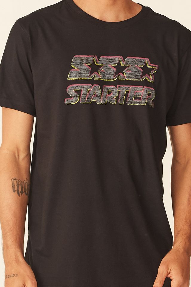 Camiseta-Starter-Estampada-Preta