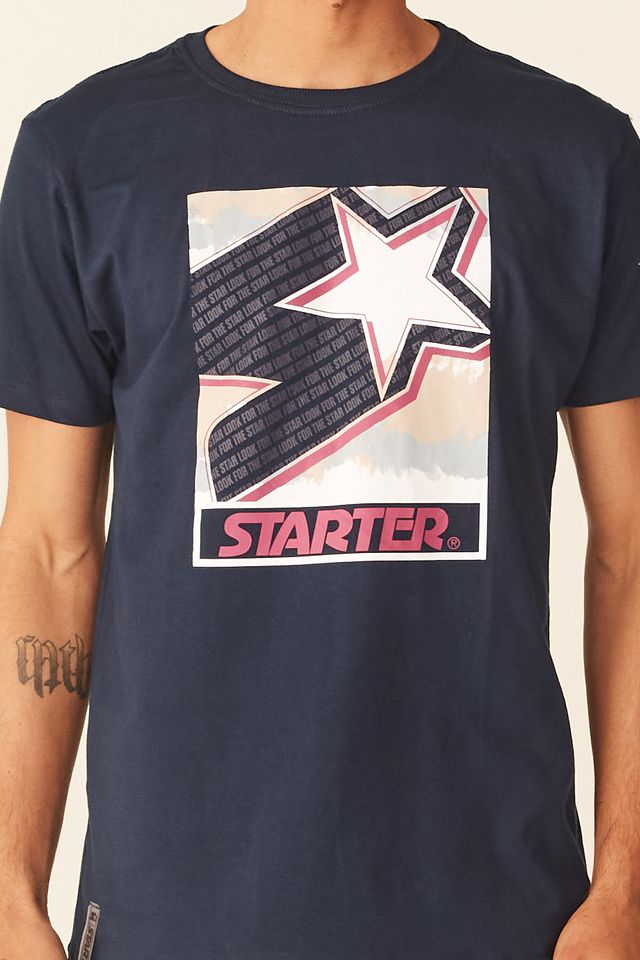 Camiseta-Starter-Estampada-Azul-Marinho