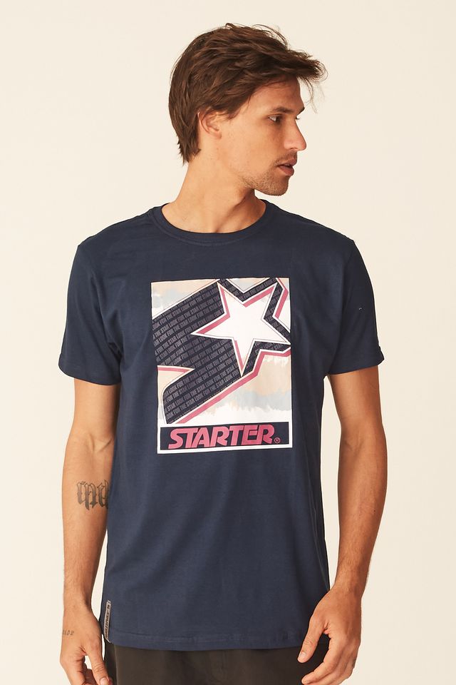 Camiseta-Starter-Estampada-Azul-Marinho