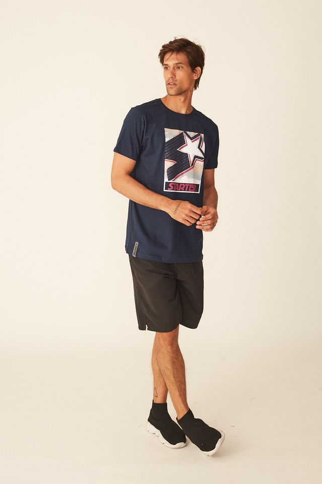 Camiseta-Starter-Estampada-Azul-Marinho