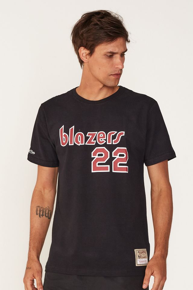 Camiseta-Mitchell---Ness-Especial-Portland-Trail-Blazers-Preta