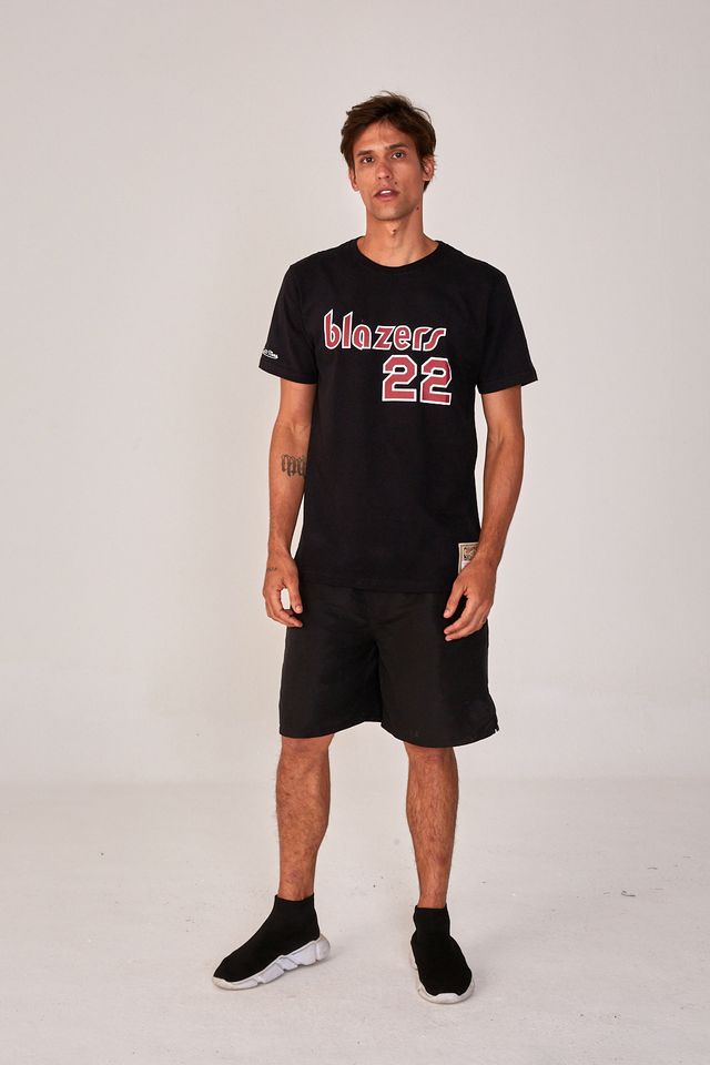 Camiseta-Mitchell---Ness-Especial-Portland-Trail-Blazers-Preta