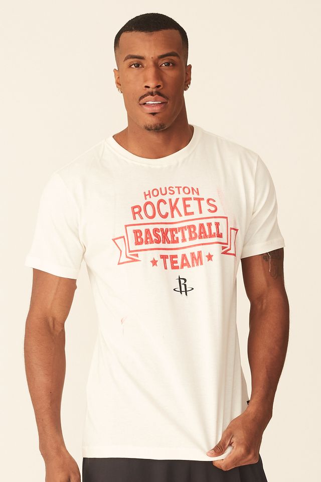Camiseta-NBA-Estampada-Houston-Rockets-Casual-Off-White