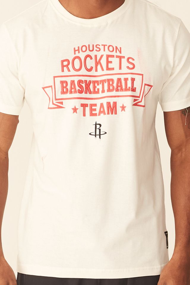 Camiseta-NBA-Estampada-Houston-Rockets-Casual-Off-White