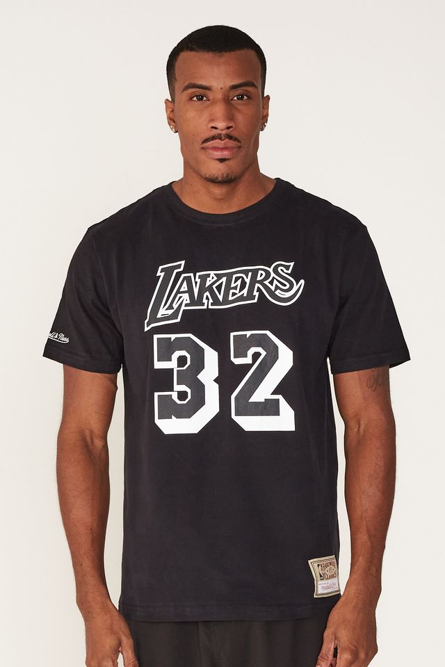 Camiseta-Mitchell---Ness-Especial-Los-Angeles-Lakers-Magic-Johnson-Preta