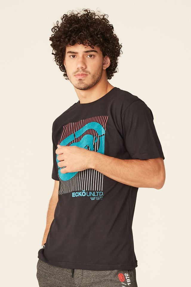 Camiseta-Ecko-Estampada-Rhino-Preta