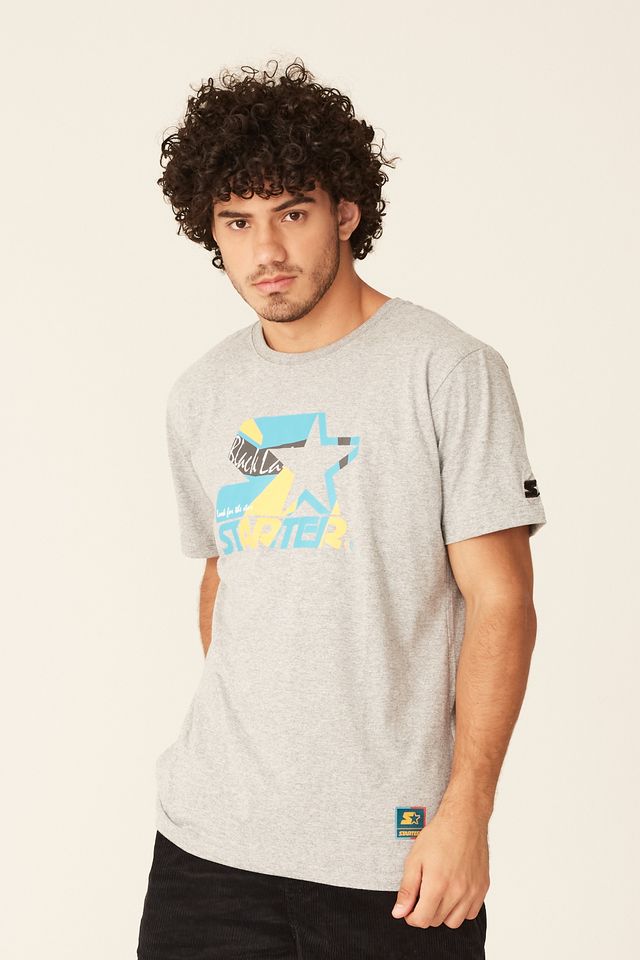 Camiseta-Starter-Estampada-Cinza-Mescla
