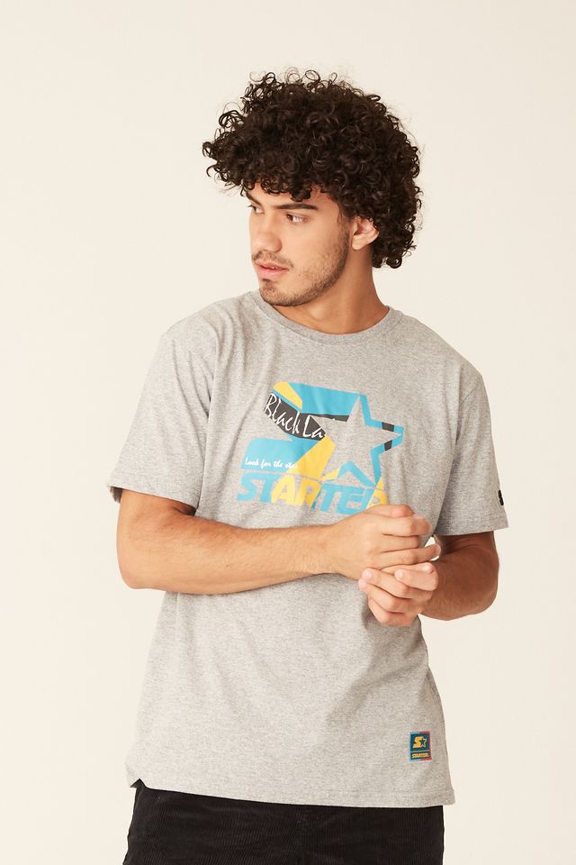 Camiseta-Starter-Estampada-Cinza-Mescla