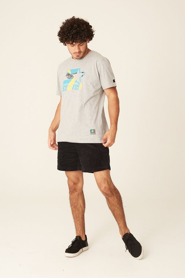 Camiseta-Starter-Estampada-Cinza-Mescla