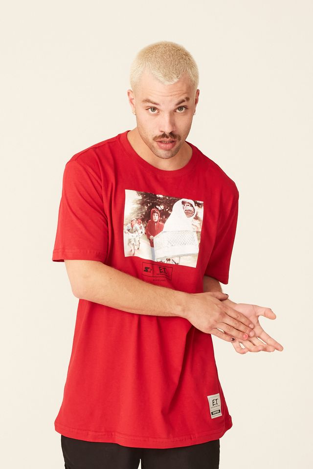 Camiseta-Starter-Elliot-Collab-ET-Vermelha