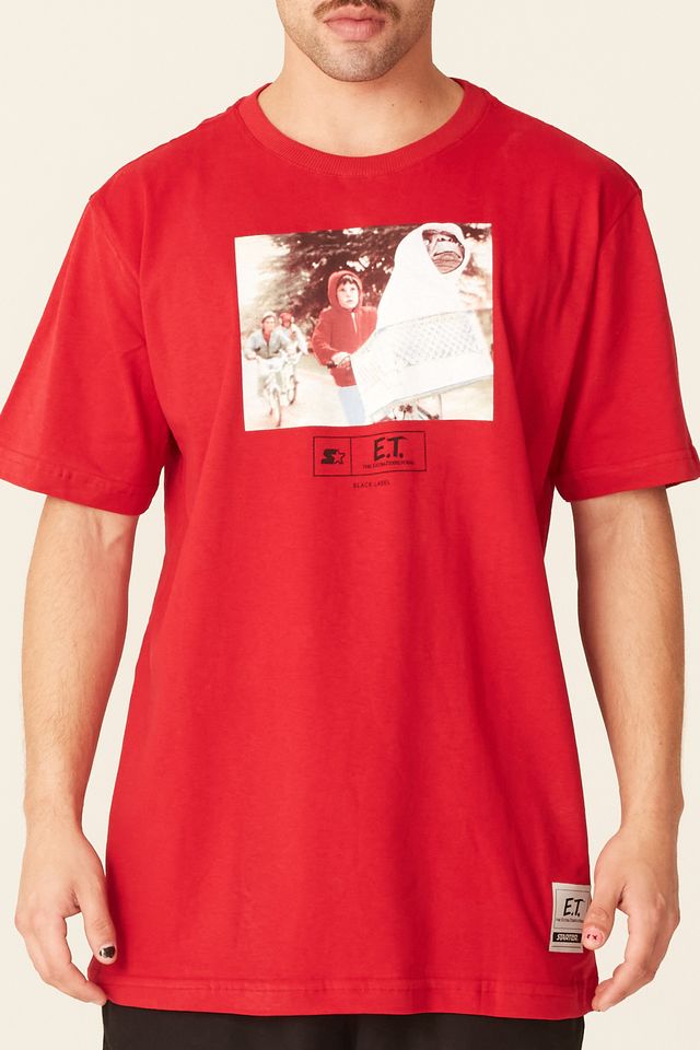 Camiseta-Starter-Elliot-Collab-ET-Vermelha