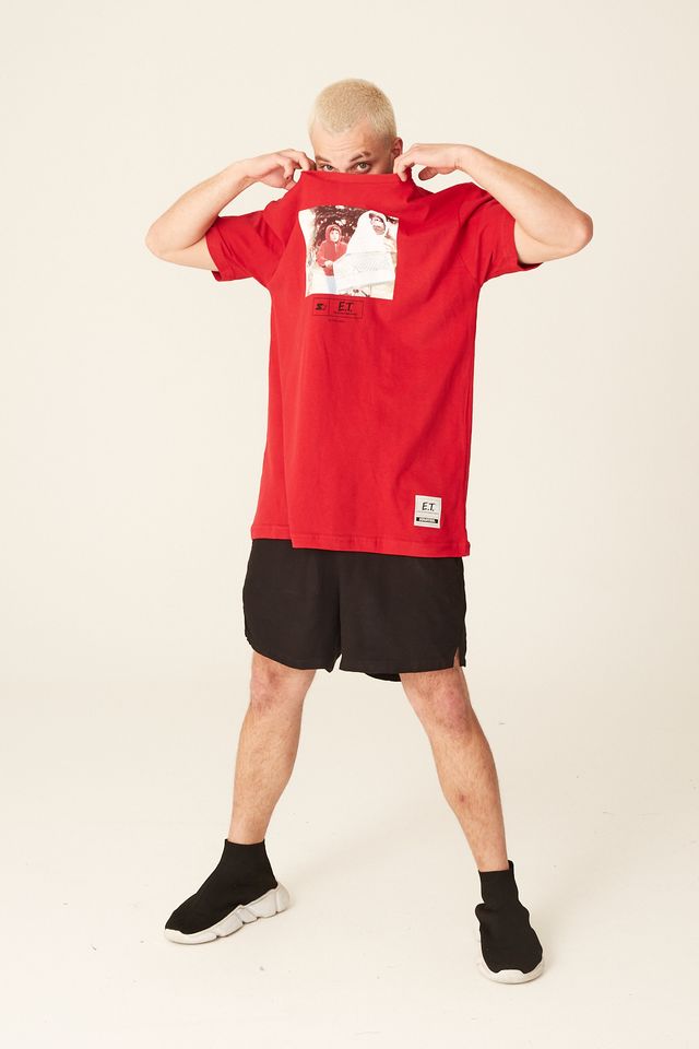 Camiseta-Starter-Elliot-Collab-ET-Vermelha