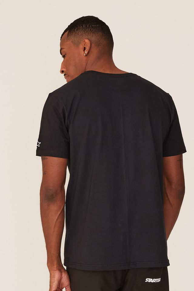 Camiseta-Starter-Estampada-Preta