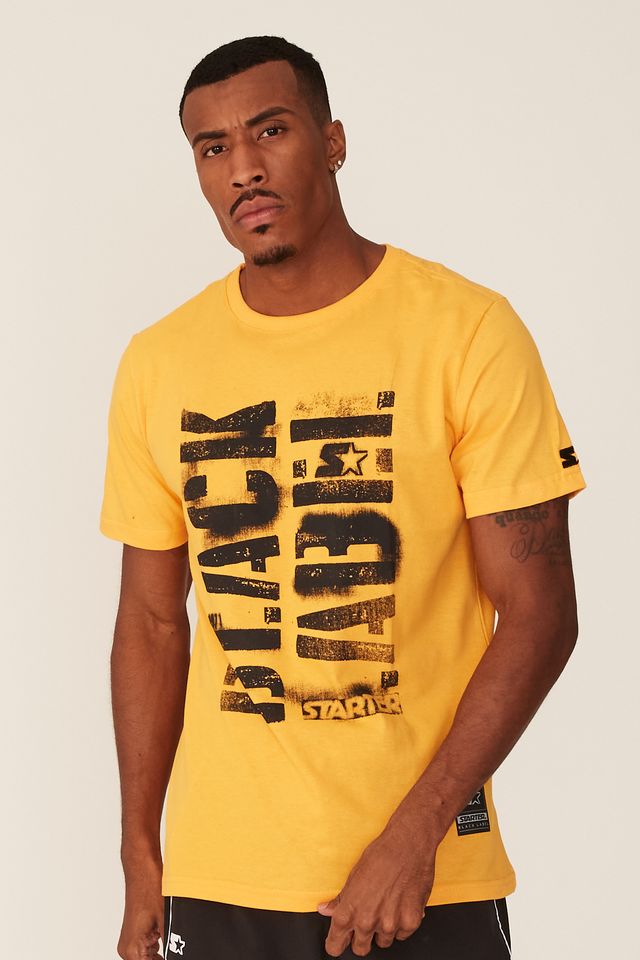 Camiseta-Starter-Estampada-Amarela