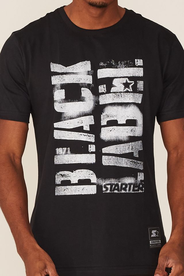 Camiseta-Starter-Estampada-Preta