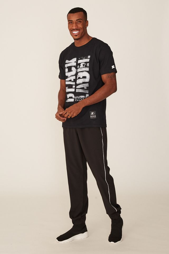 Camiseta-Starter-Estampada-Preta